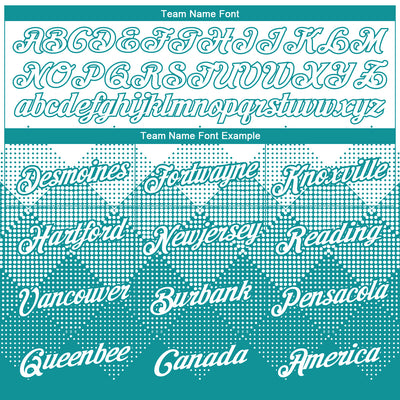 Custom White Teal 3D Pattern Design Gradient Square Shapes Performance T-Shirt