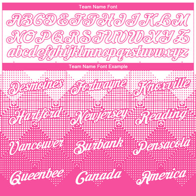 Custom White Pink 3D Pattern Design Gradient Square Shapes Performance T-Shirt