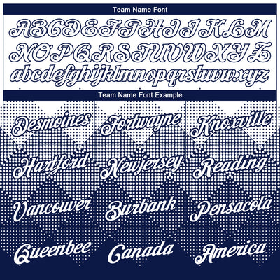 Custom White Navy 3D Pattern Design Gradient Square Shapes Performance T-Shirt