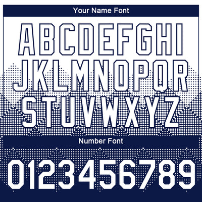 Custom White Navy 3D Pattern Design Gradient Square Shapes Performance T-Shirt