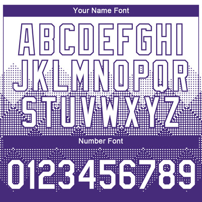 Custom White Purple 3D Pattern Design Gradient Square Shapes Performance T-Shirt