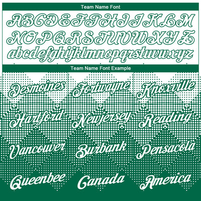 Custom White Kelly Green 3D Pattern Design Gradient Square Shapes Performance T-Shirt