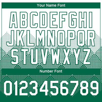 Custom White Kelly Green 3D Pattern Design Gradient Square Shapes Performance T-Shirt