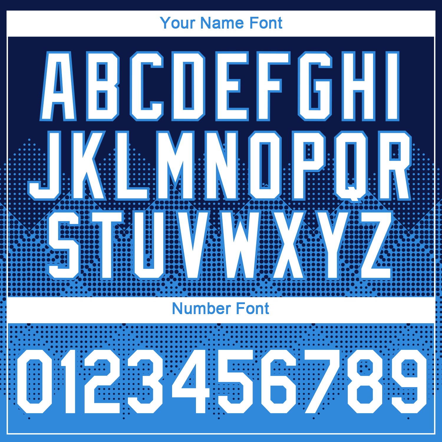 Custom Navy White-Powder Blue 3D Pattern Design Gradient Square Shapes Performance T-Shirt