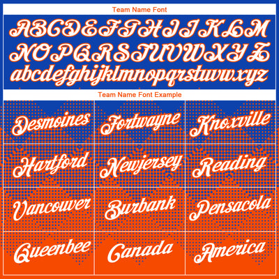 Custom Thunder Blue White-Orange 3D Pattern Design Gradient Square Shapes Performance T-Shirt