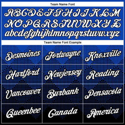 Custom Thunder Blue White-Black 3D Pattern Design Gradient Square Shapes Performance T-Shirt