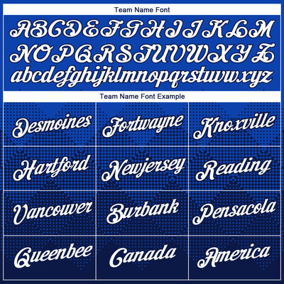 Custom Thunder Blue White-Navy 3D Pattern Design Gradient Square Shapes Performance T-Shirt