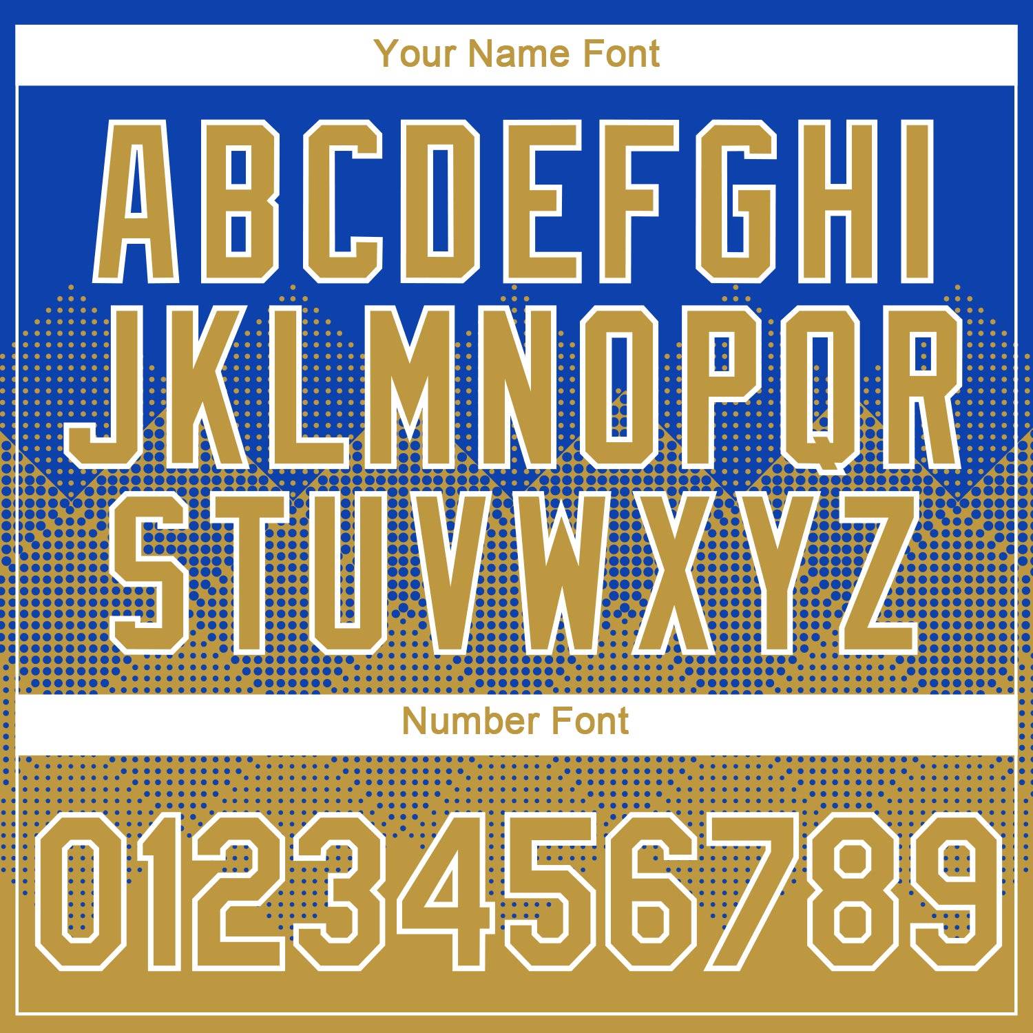 Custom Thunder Blue Old Gold-White 3D Pattern Design Gradient Square Shapes Performance T-Shirt