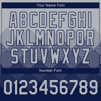 Custom Gray Navy 3D Pattern Design Gradient Square Shapes Performance T-Shirt