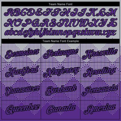 Custom Gray Purple-Black 3D Pattern Design Gradient Square Shapes Performance T-Shirt