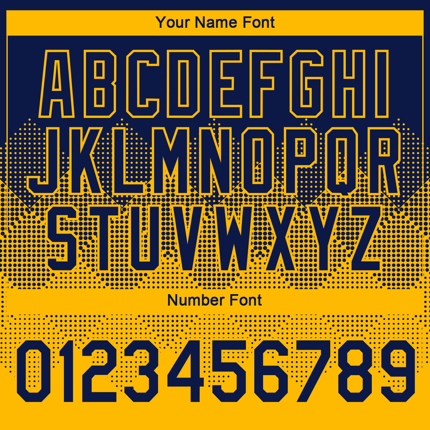 Custom Navy Gold 3D Pattern Design Gradient Square Shapes Performance T-Shirt