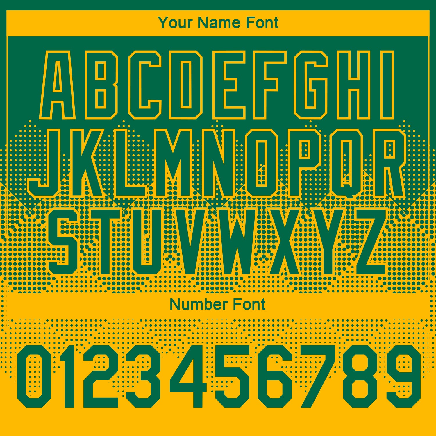 Custom Kelly Green Gold 3D Pattern Design Gradient Square Shapes Performance T-Shirt