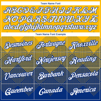 Custom Gold White-Royal 3D Pattern Design Gradient Square Shapes Performance T-Shirt