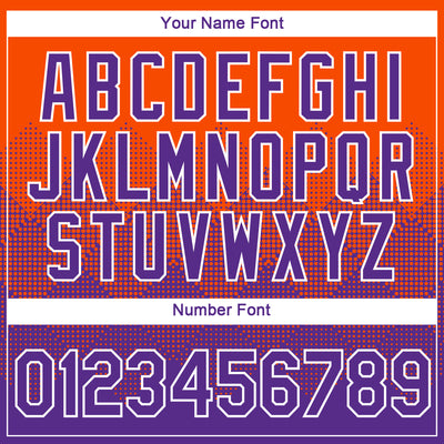 Custom Orange Purple-White 3D Pattern Design Gradient Square Shapes Performance T-Shirt