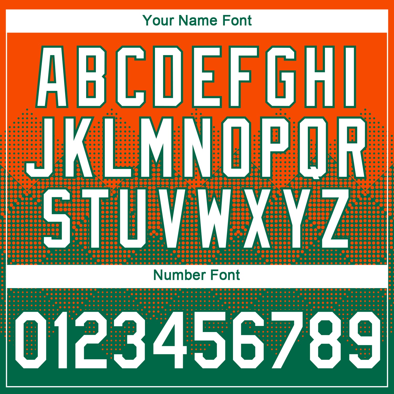 Custom Orange White-Kelly Green 3D Pattern Design Gradient Square Shapes Performance T-Shirt