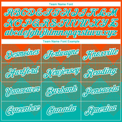 Custom Orange Aqua-White 3D Pattern Design Gradient Square Shapes Performance T-Shirt