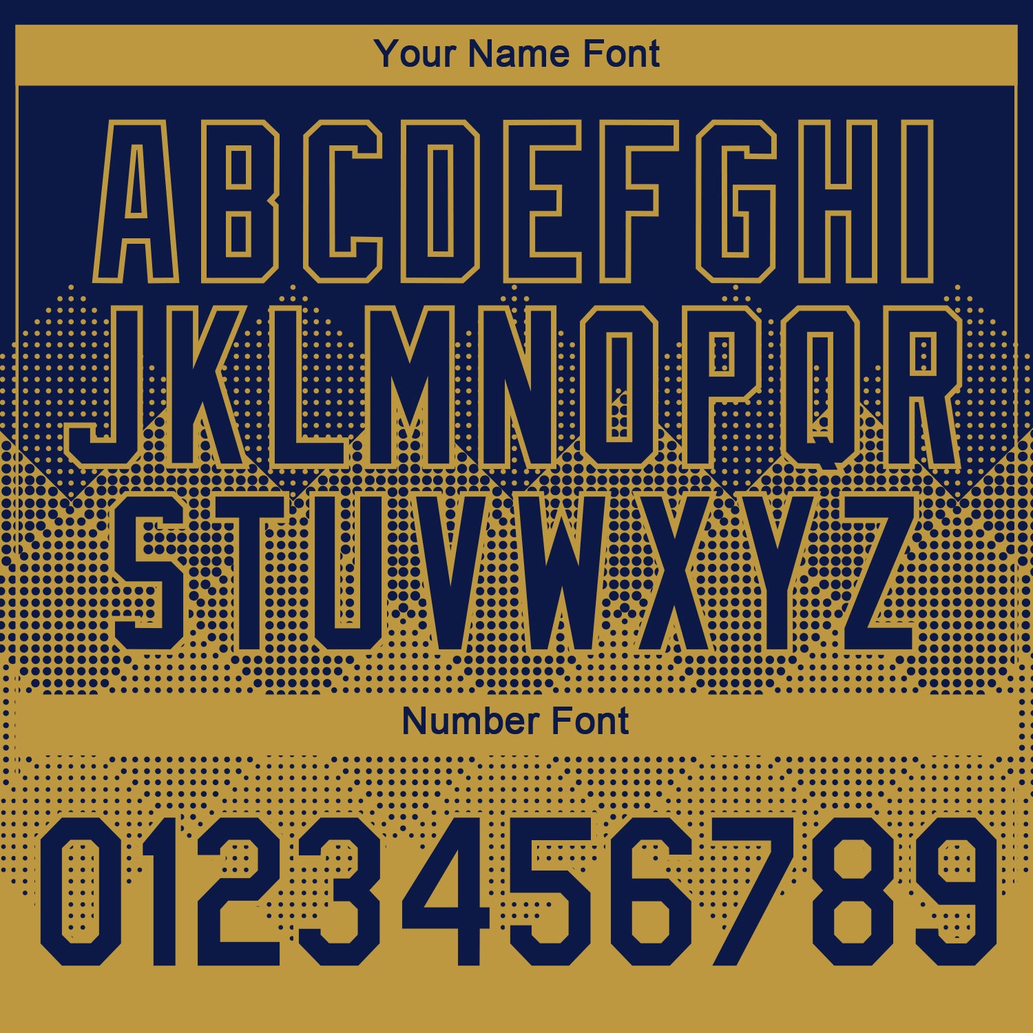 Custom Navy Old Gold 3D Pattern Design Gradient Square Shapes Performance T-Shirt