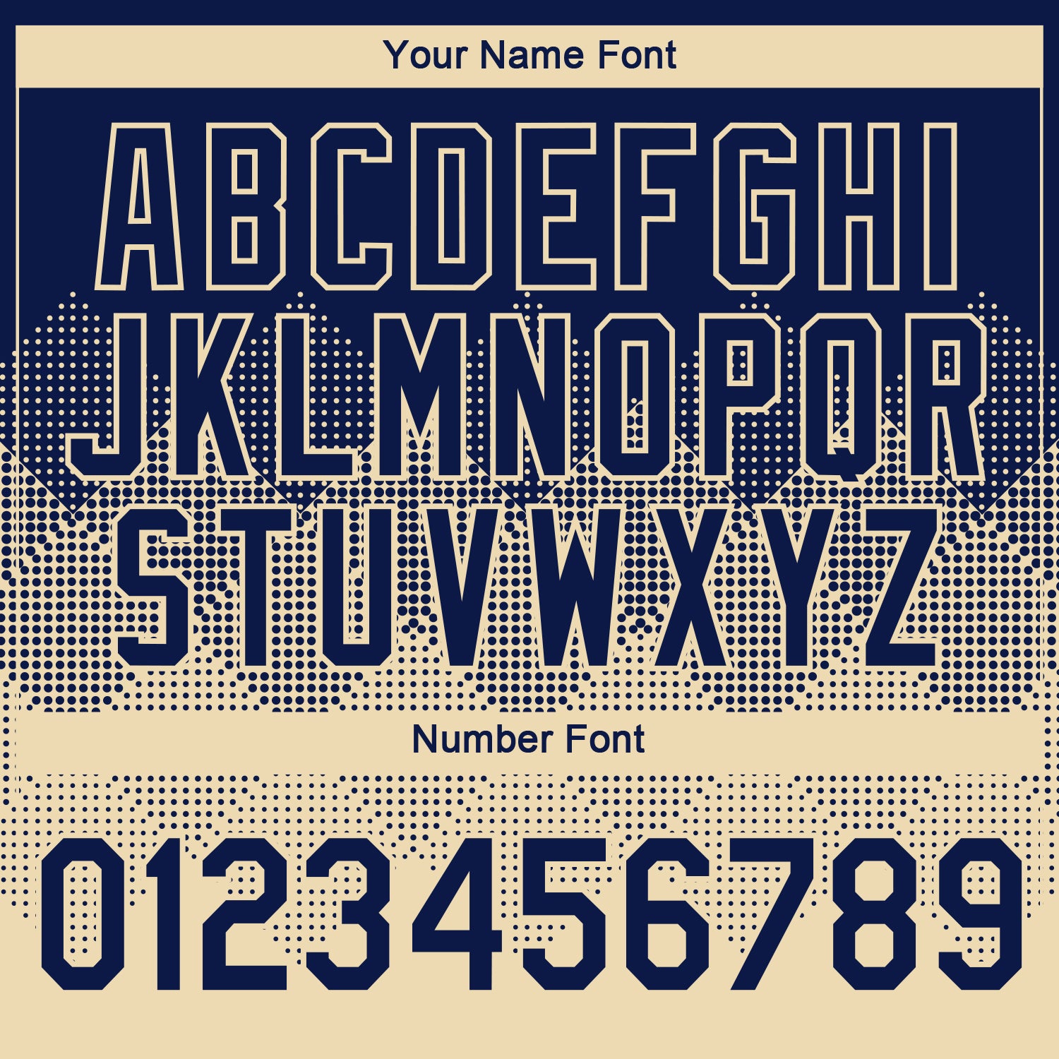 Custom Navy Cream 3D Pattern Design Gradient Square Shapes Performance T-Shirt