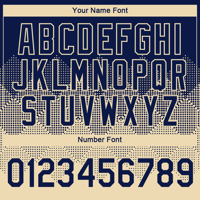 Custom Navy Cream 3D Pattern Design Gradient Square Shapes Performance T-Shirt