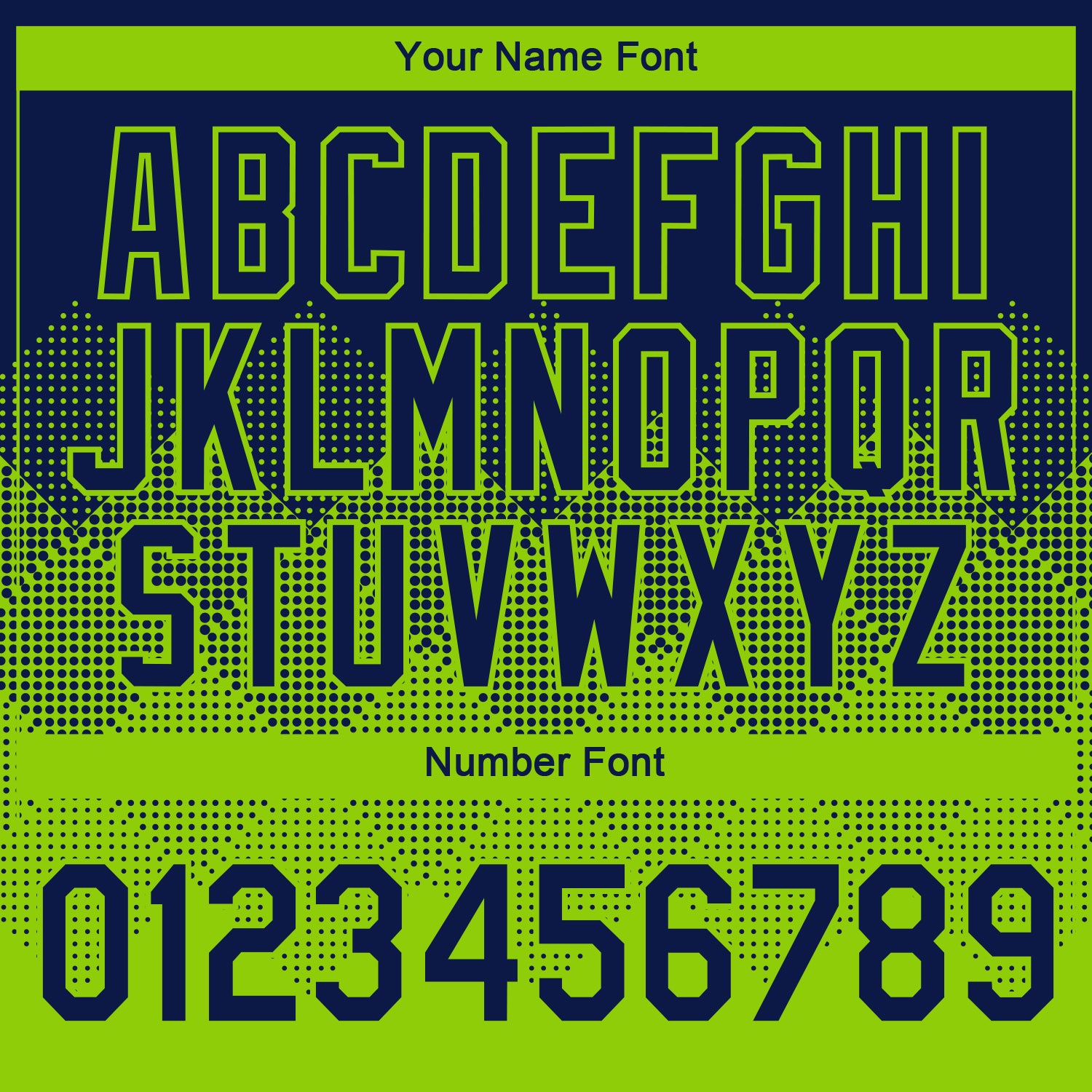 Custom Navy Neon Green 3D Pattern Design Gradient Square Shapes Performance T-Shirt