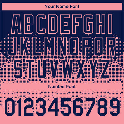 Custom Navy Medium Pink 3D Pattern Design Gradient Square Shapes Performance T-Shirt