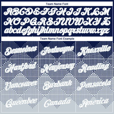 Custom Navy White-Silver 3D Pattern Design Gradient Square Shapes Performance T-Shirt