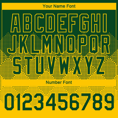 Custom Green Yellow 3D Pattern Design Gradient Square Shapes Performance T-Shirt