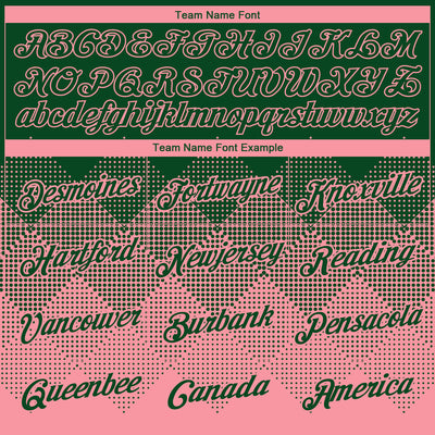 Custom Green Medium Pink 3D Pattern Design Gradient Square Shapes Performance T-Shirt