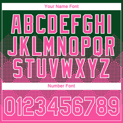 Custom Green Pink-White 3D Pattern Design Gradient Square Shapes Performance T-Shirt