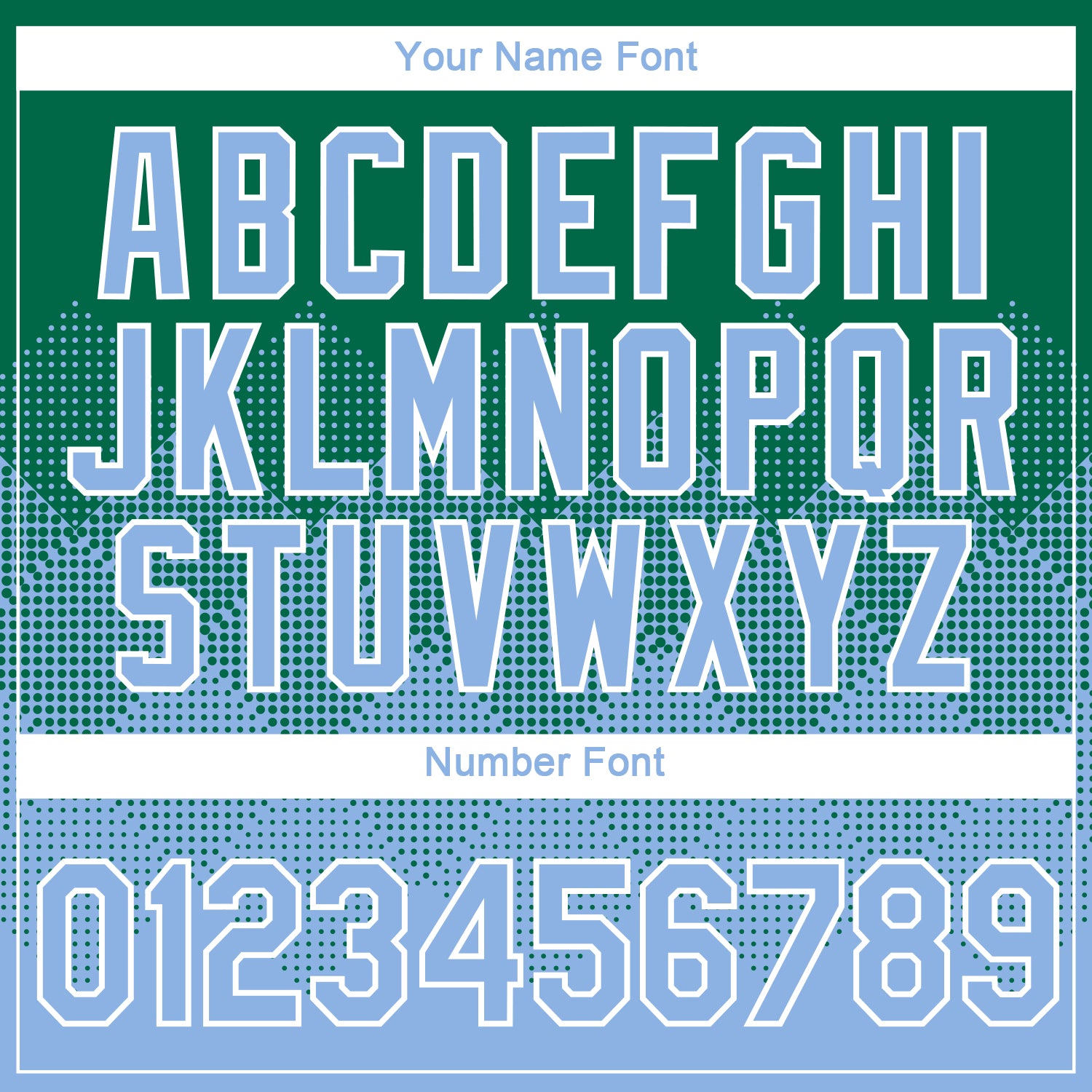 Custom Kelly Green Light Blue-White 3D Pattern Design Gradient Square Shapes Performance T-Shirt