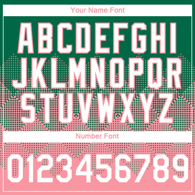 Custom Kelly Green White-Medium Pink 3D Pattern Design Gradient Square Shapes Performance T-Shirt