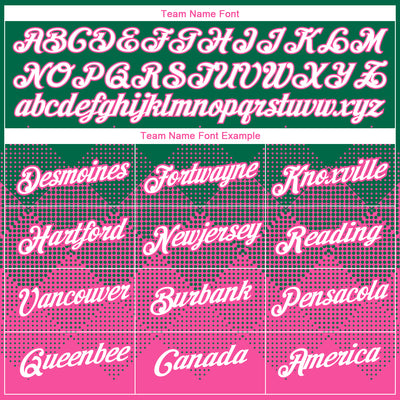 Custom Kelly Green White-Pink 3D Pattern Design Gradient Square Shapes Performance T-Shirt