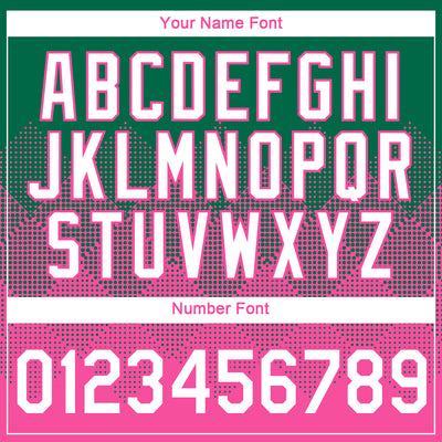 Custom Kelly Green White-Pink 3D Pattern Design Gradient Square Shapes Performance T-Shirt