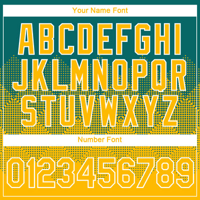 Custom Teal Gold-White 3D Pattern Design Gradient Square Shapes Performance T-Shirt