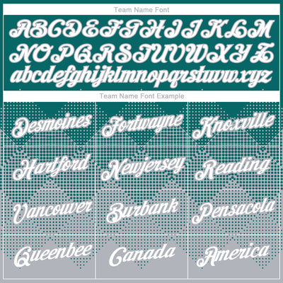 Custom Teal White-Gray 3D Pattern Design Gradient Square Shapes Performance T-Shirt