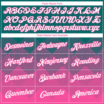 Custom Teal White-Pink 3D Pattern Design Gradient Square Shapes Performance T-Shirt