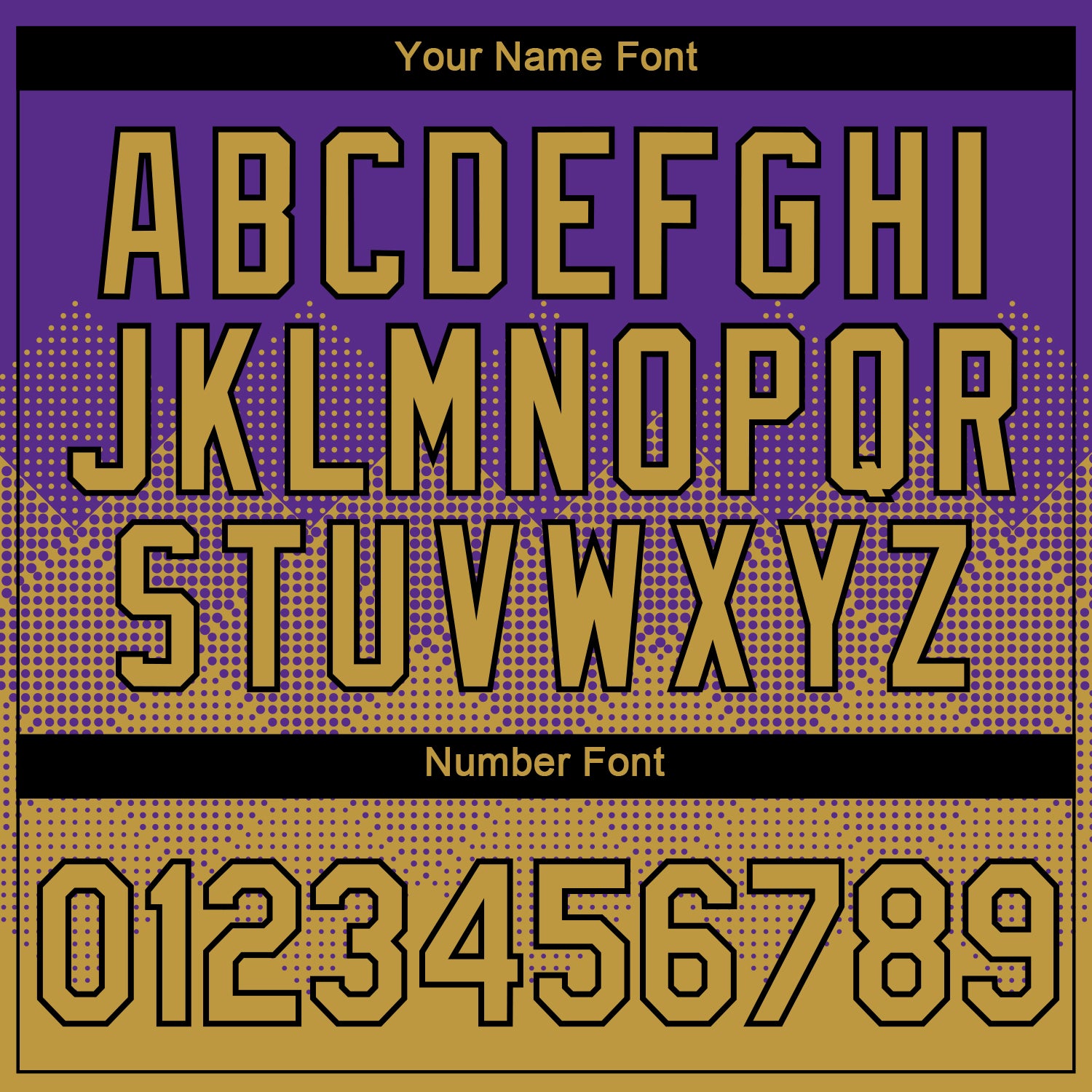 Custom Purple Old Gold-Black 3D Pattern Design Gradient Square Shapes Performance T-Shirt