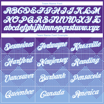 Custom Purple White-Light Blue 3D Pattern Design Gradient Square Shapes Performance T-Shirt