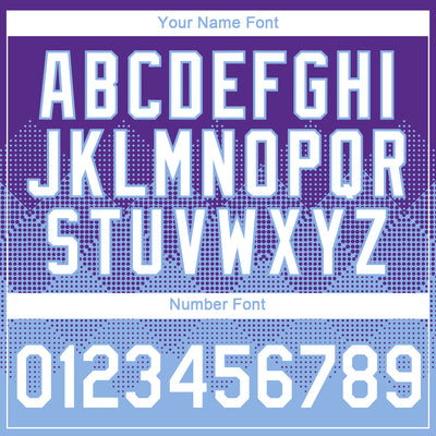 Custom Purple White-Light Blue 3D Pattern Design Gradient Square Shapes Performance T-Shirt