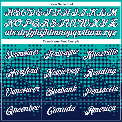 Custom Aqua White-Navy 3D Pattern Design Gradient Square Shapes Performance T-Shirt