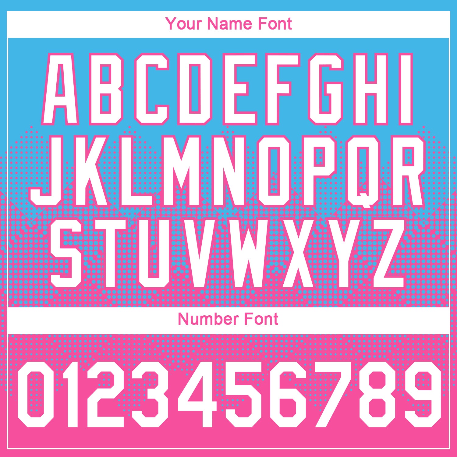 Custom Sky Blue White-Pink 3D Pattern Design Gradient Square Shapes Performance T-Shirt