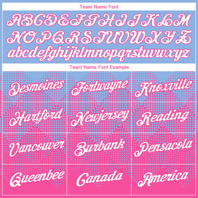 Custom Light Blue White-Pink 3D Pattern Design Gradient Square Shapes Performance T-Shirt