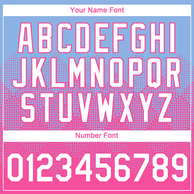 Custom Light Blue White-Pink 3D Pattern Design Gradient Square Shapes Performance T-Shirt