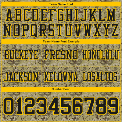 Custom Camo Black-Yellow 3D Pattern Salute To Service Authentic Football Jersey