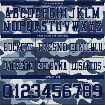 Custom Camo Navy-Gray 3D Pattern Salute To Service Authentic Football Jersey
