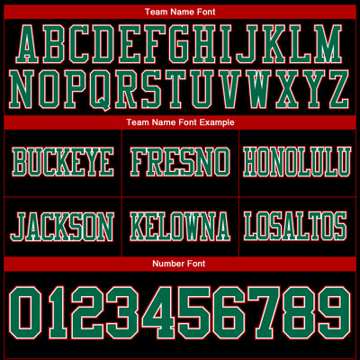 Custom Black Kelly Green White-Red 3D Pattern Mexico Authentic Football Jersey