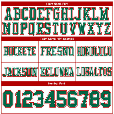 Custom White Kelly Green-Red 3D Pattern Mexico Authentic Football Jersey