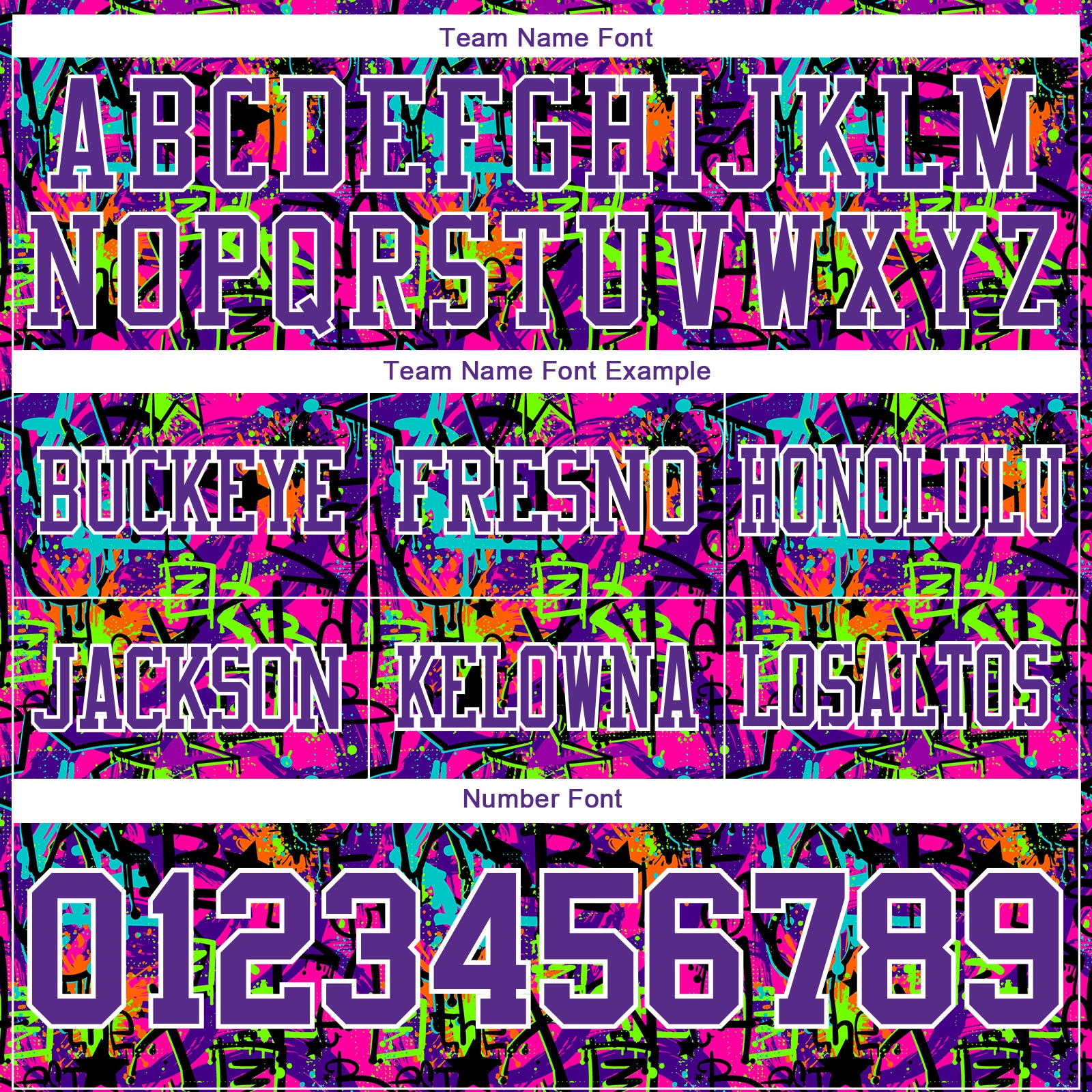 Custom Graffiti Pattern Purple-White 3D Pattern Splash Authentic Football Jersey