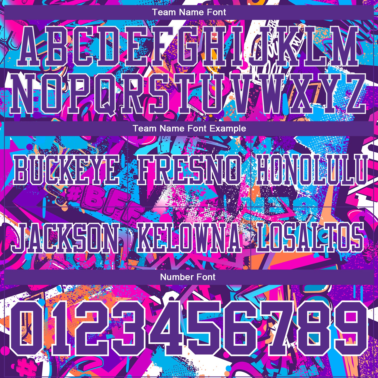 Custom Graffiti Pattern Purple-White 3D Pattern Splash Authentic Football Jersey