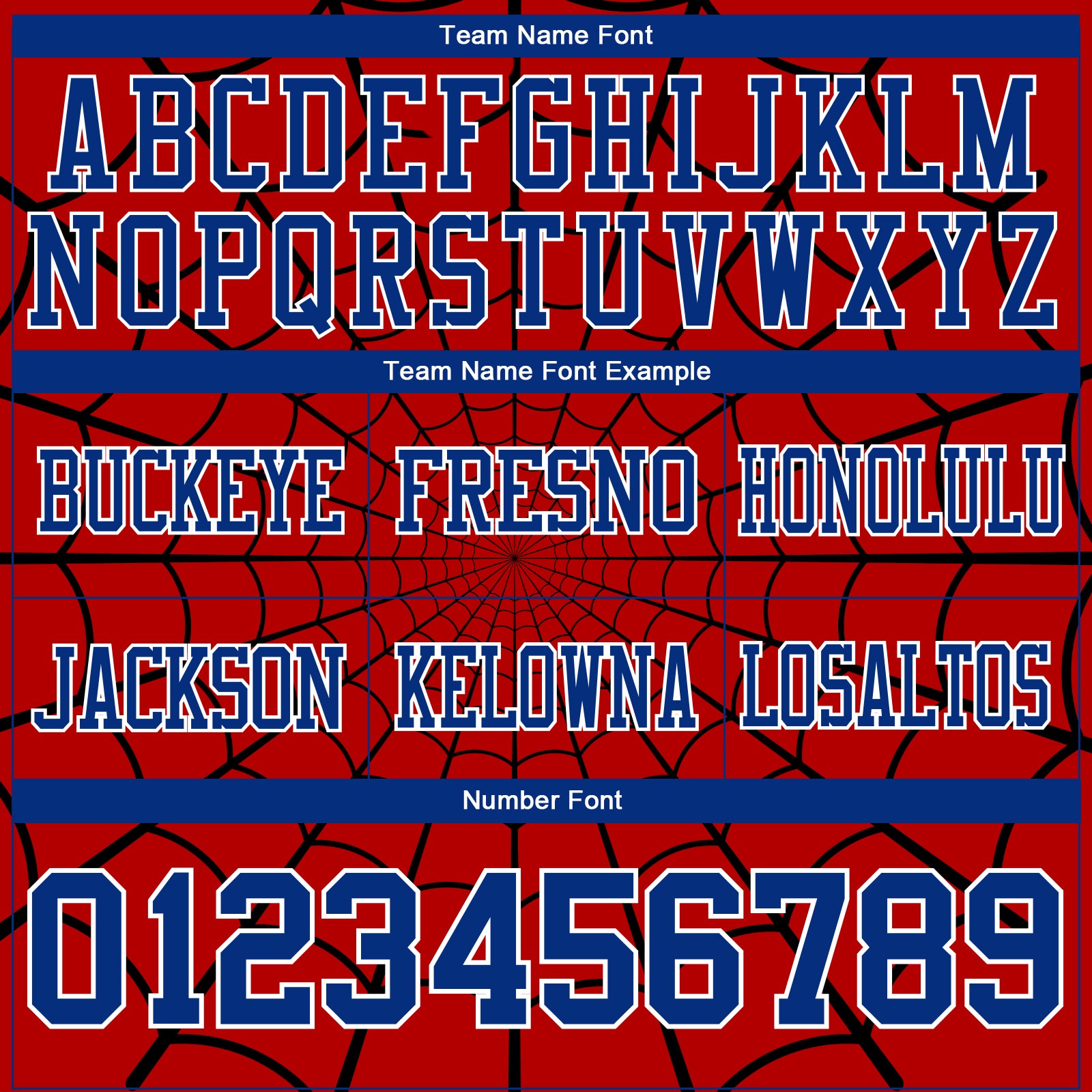 Custom Red Royal-White 3D Pattern Spider Web Authentic Football Jersey